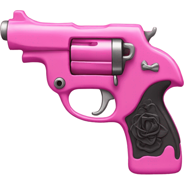 pink gun with bow emoji