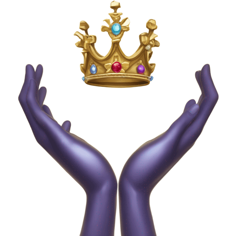 (Hands representing humility, sparkles for blessing, and a crown for the kingdom of heaven) emoji