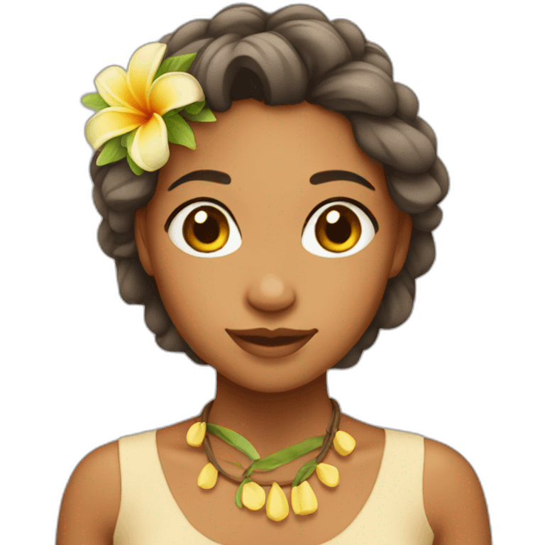 Tahitian girl emoji