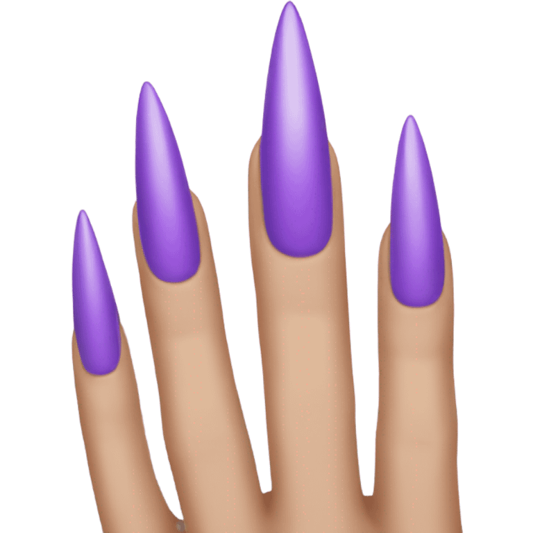 Long purple nails  emoji