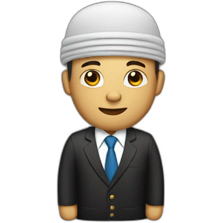 businessman wearing kufi emoji