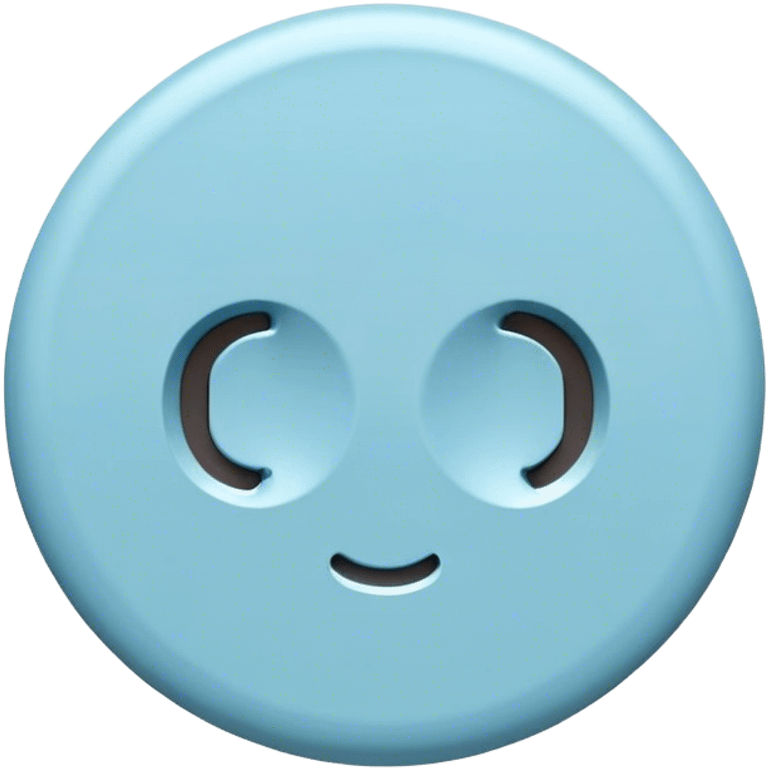 One light blue sewing button  emoji