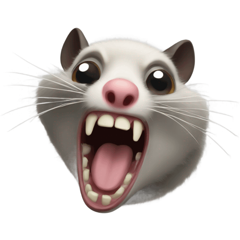 Screaming possum emoji