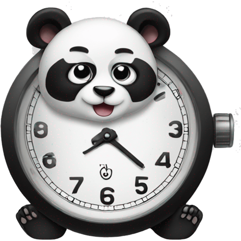 panda with watch emoji