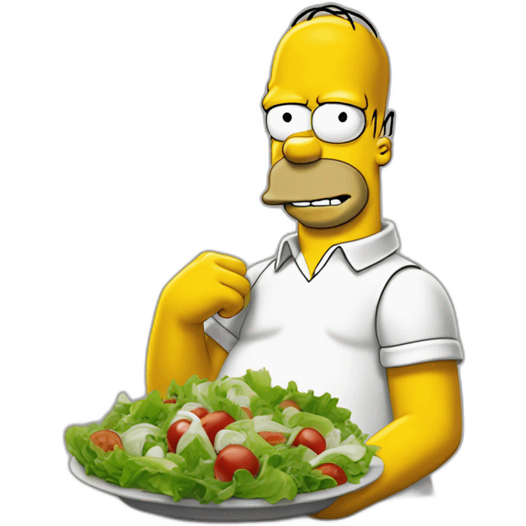 Homer Simpson qui mange de la salades emoji