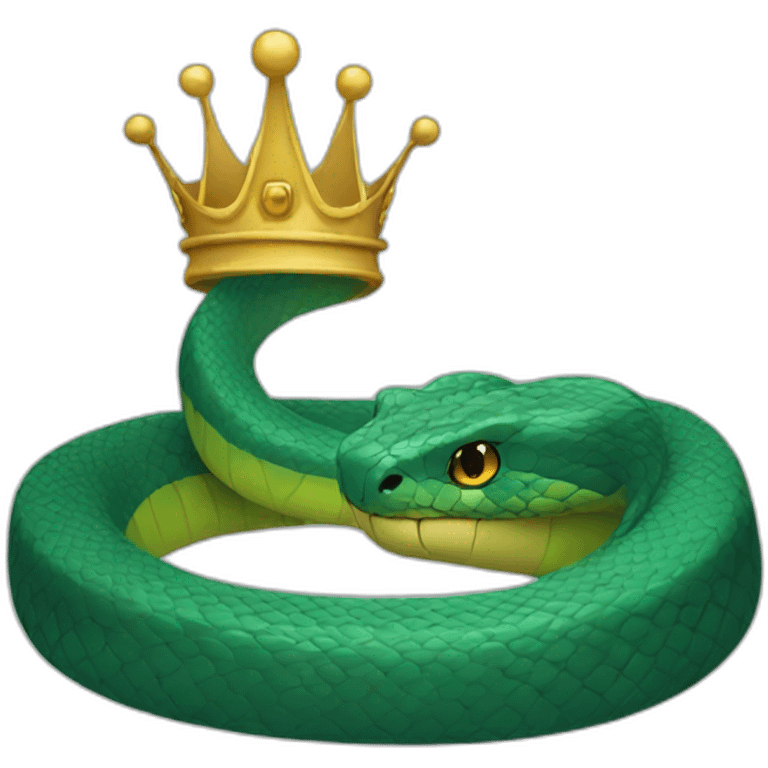 snake emoji with crown emoji