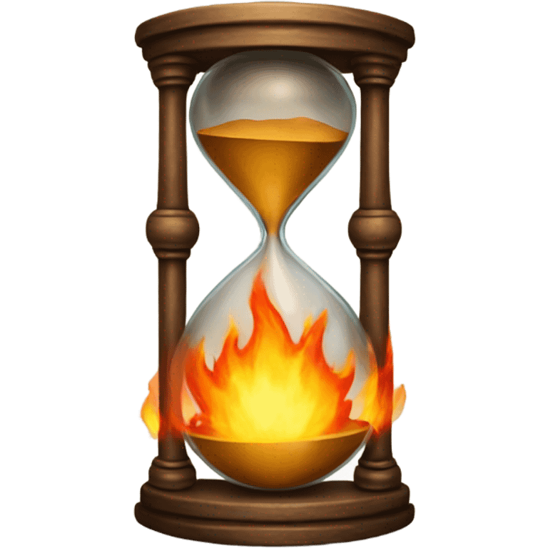 hourglass on fire emoji