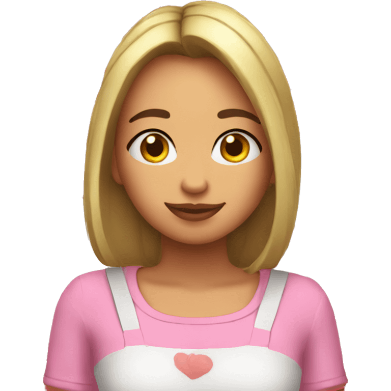 Chica con corazones  emoji