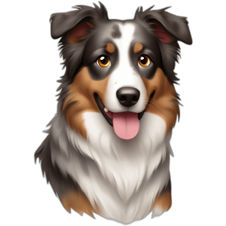 australian shepherd spots grey and brown emoji