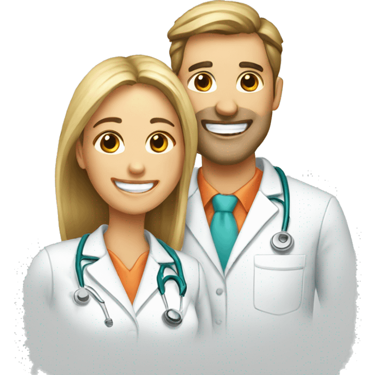 pareja dentistas emoji