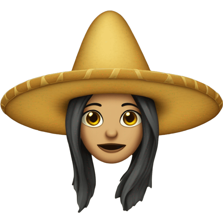 Sombrero de bruja con carta de tarot emoji