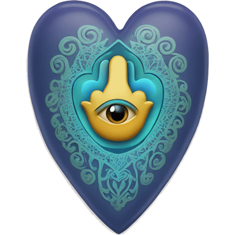 Heart with hamsa emoji