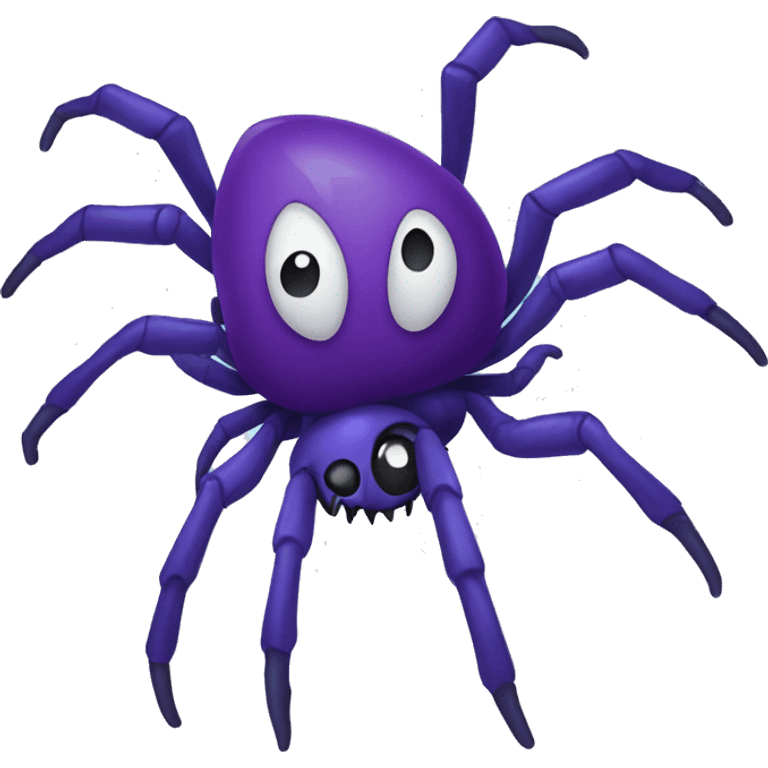 Blue and purple spider emoji