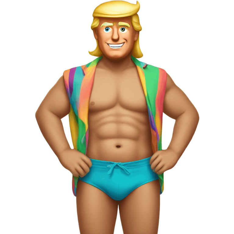 Donald trump in a bikini emoji