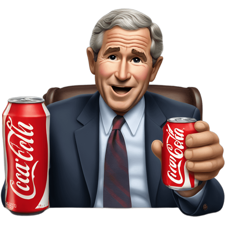 George W Bush drinking a Coca Cola  emoji