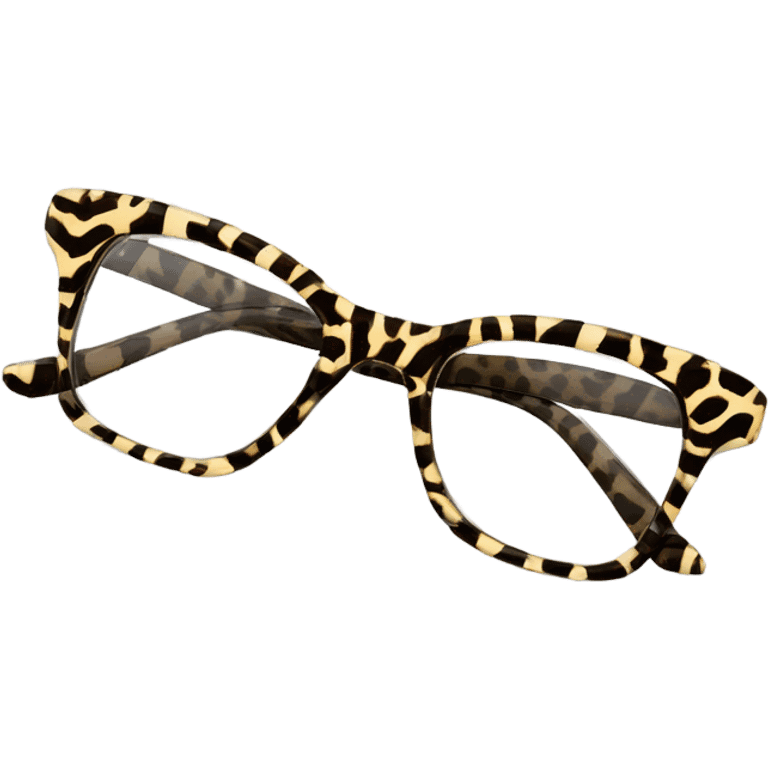 Animal print glasses without face emoji