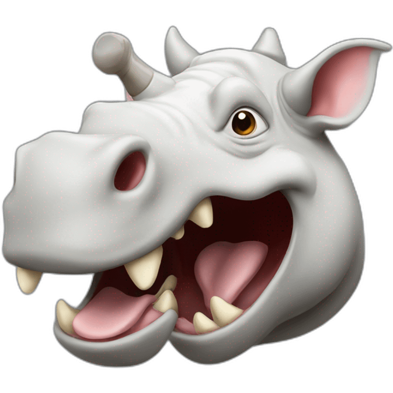 Un rhinocéros qui chante emoji