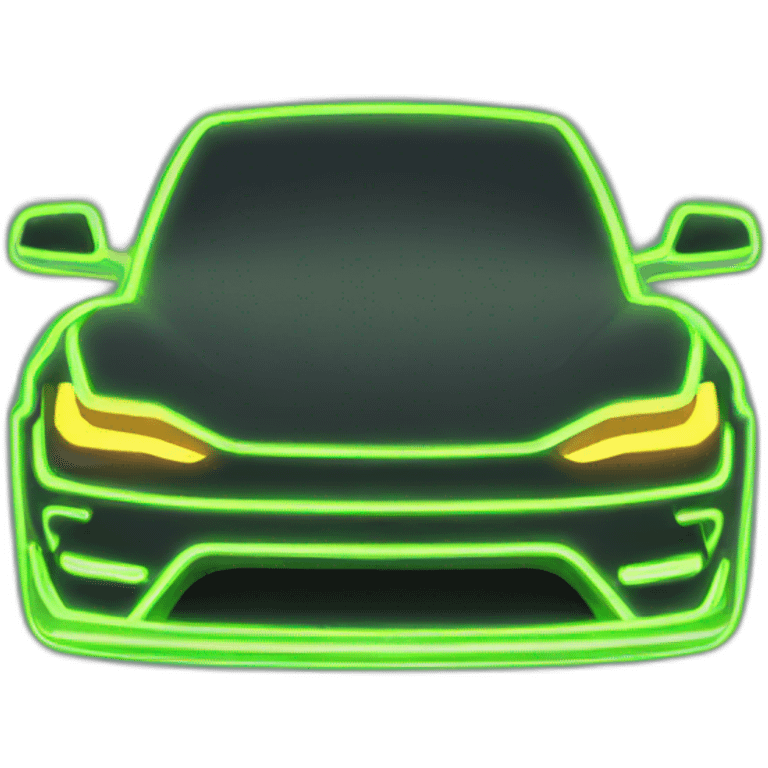 Neon Tesla logo emoji