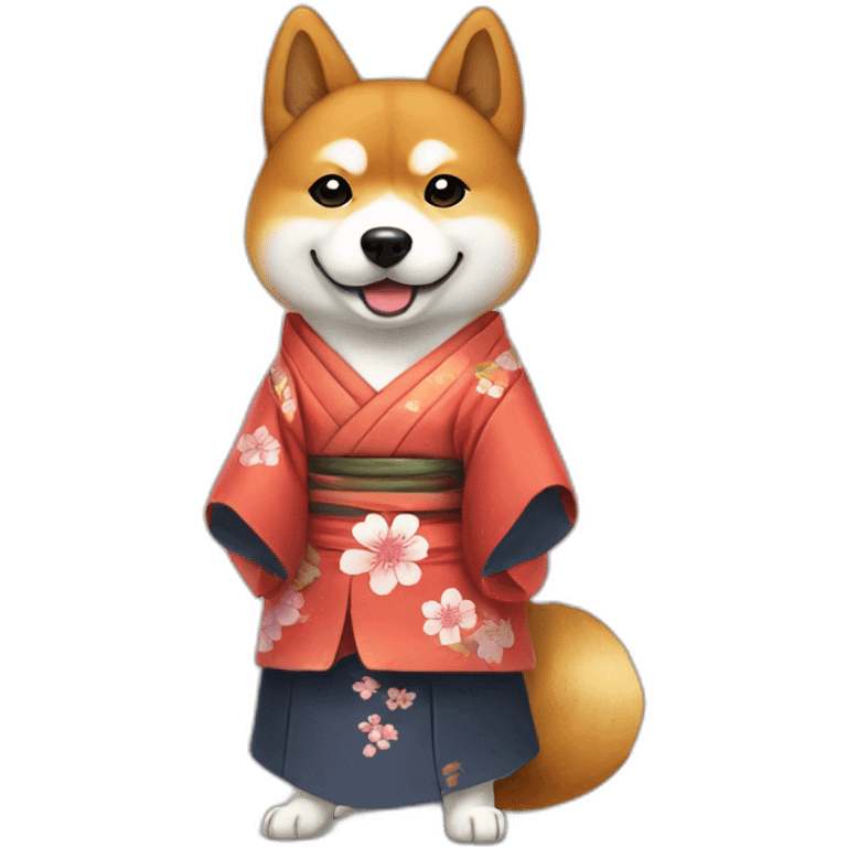 Shiba Inu in Japanese clothes. emoji