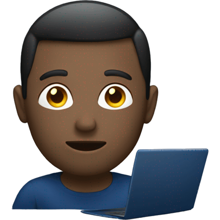 man-behind-laptop-dark blue color emoji