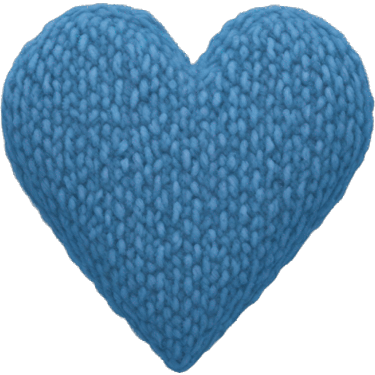 Blue knitted heart  emoji