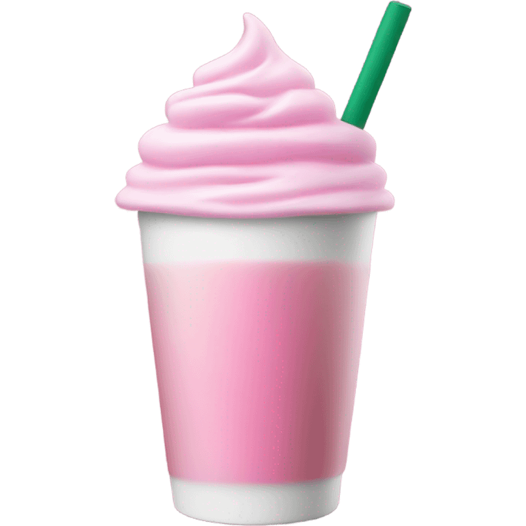 starbucks cup pink drink with cold foam emoji