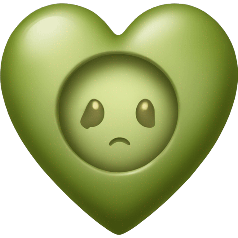 A heart green olive emoji