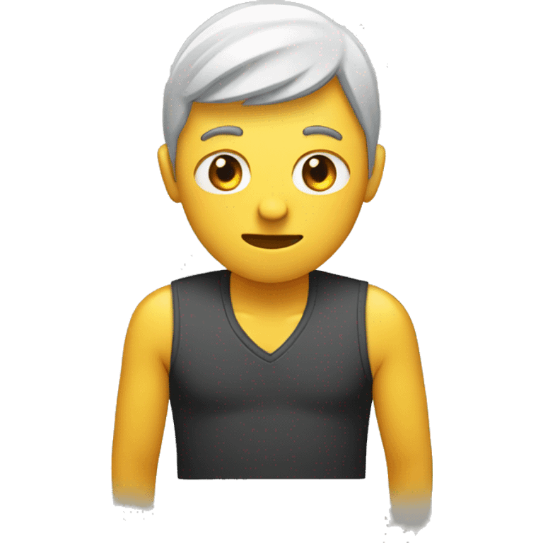 person folded in half standing up emoji