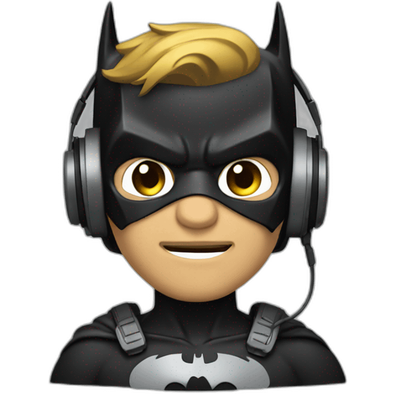 batman with a headset on emoji