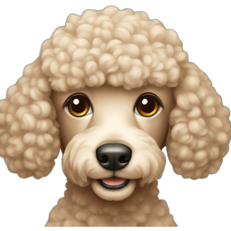 A beige poodle emoji