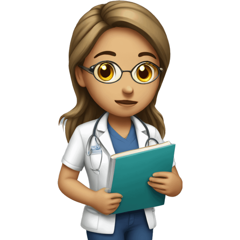 girl studying anatomy emoji