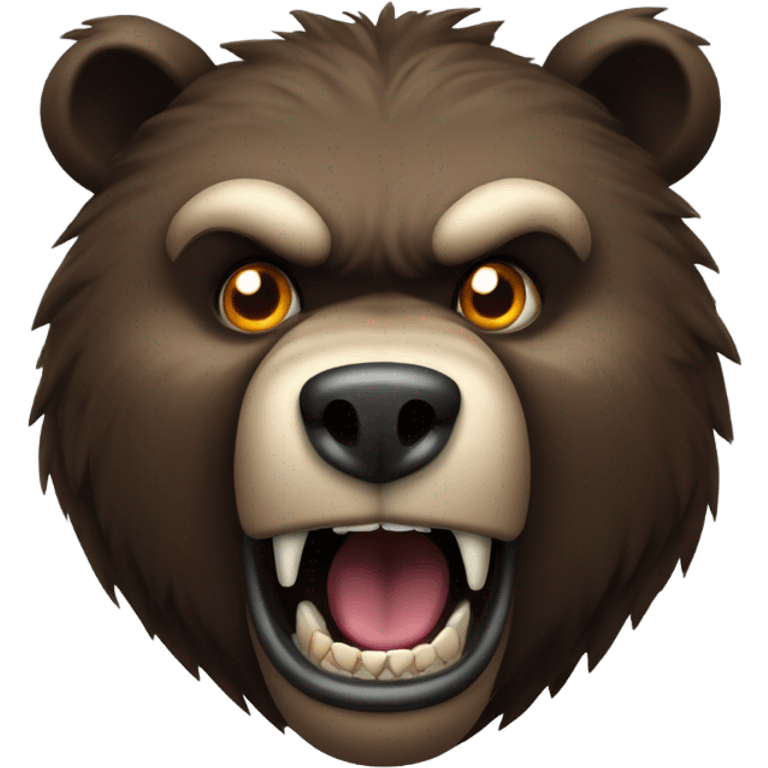 Scary bear emoji