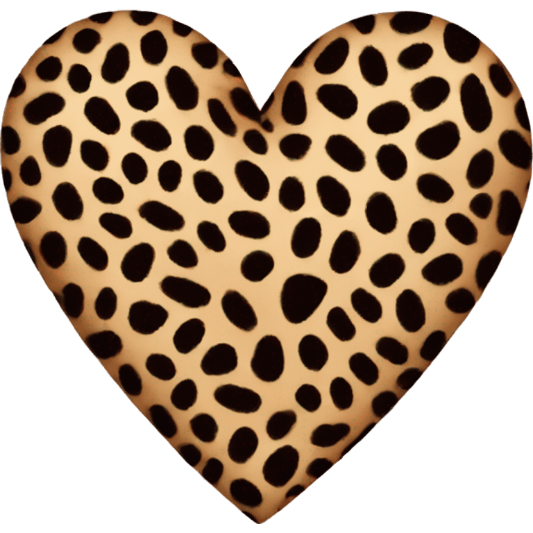 leopard print heart emoji