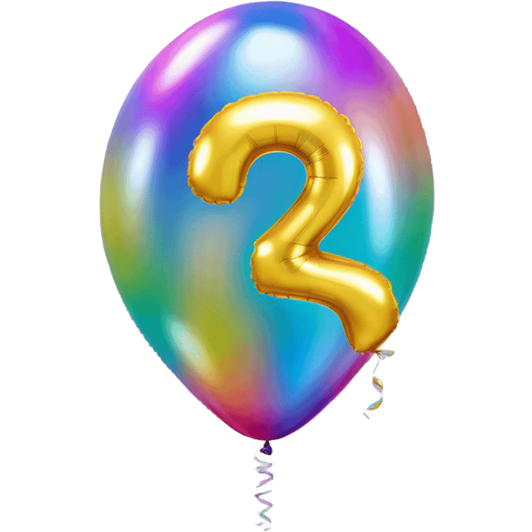 The number 30 helium balloon emoji