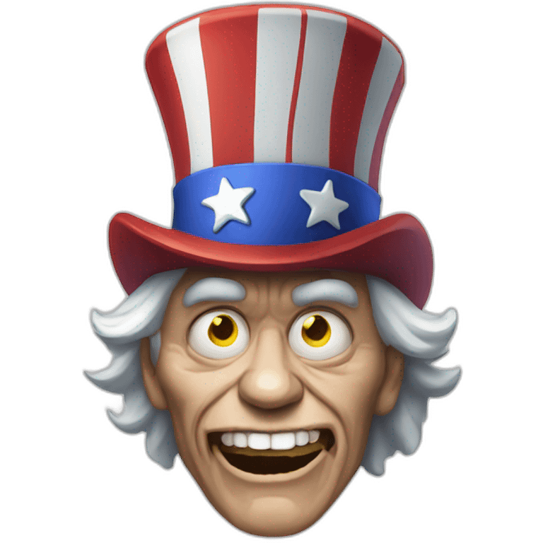 uncle sam as a scary emoji