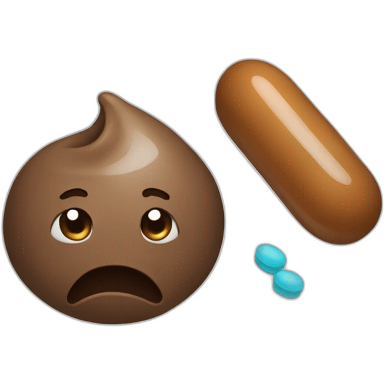 poop taking pills emoji