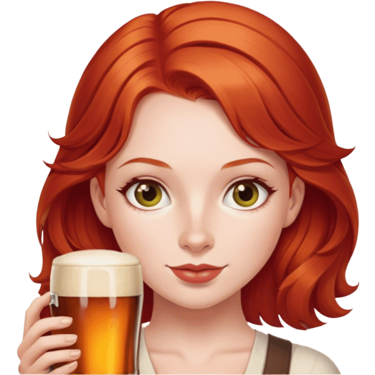 Redheaded Girl with Smithwick’s  emoji