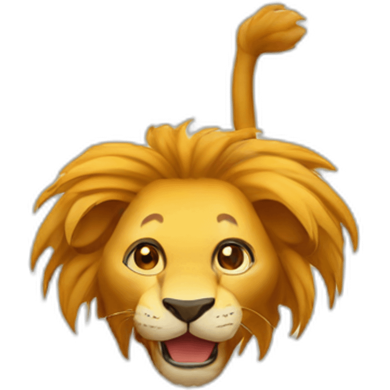 upside down lion emoji