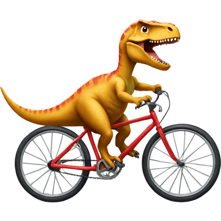 dinosaur riding a bicycle  emoji