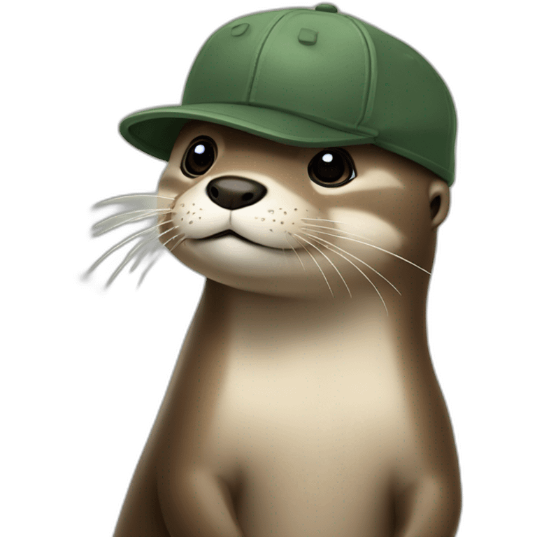 Loutre avec une casquette à hélice emoji