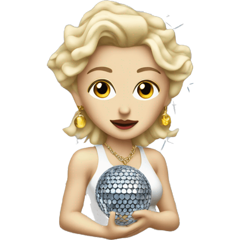 Madonna with a disco ball emoji