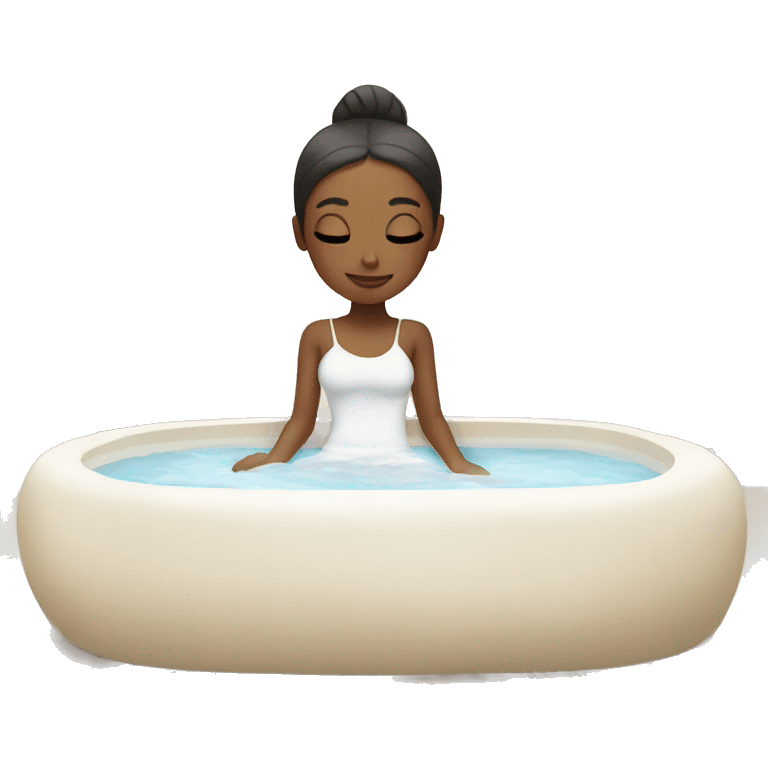 Girl relaxing in spa emoji