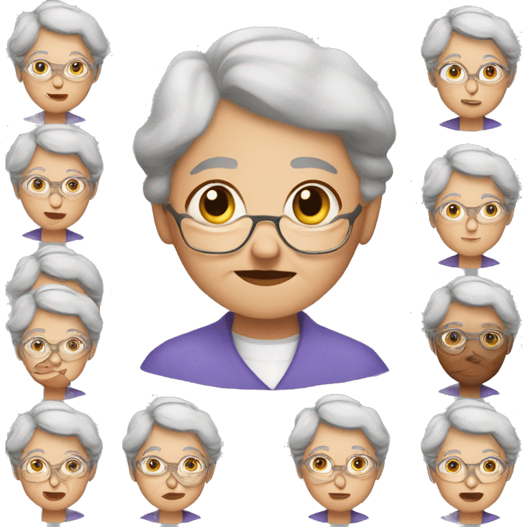 grandma's face melys emoji