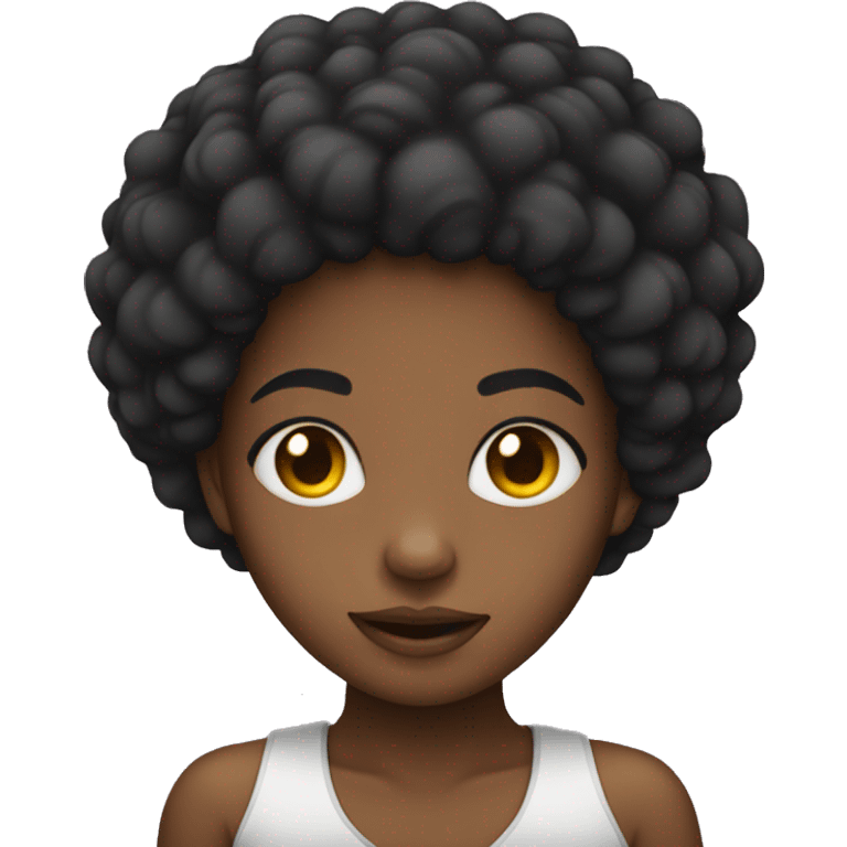 Afro girl emoji