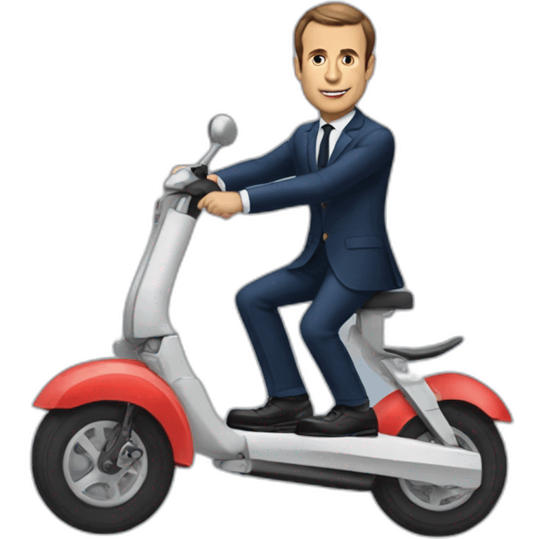 Macron en trottinette emoji