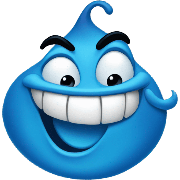 blue genie happy emoji