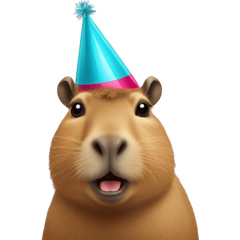 Capybara with party hat  emoji