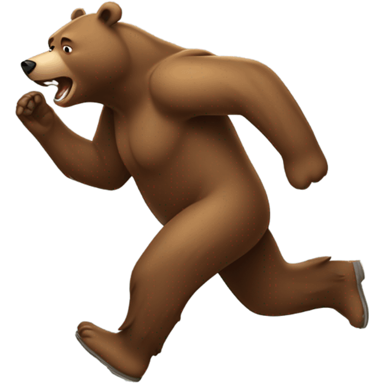 Bear jogging emoji