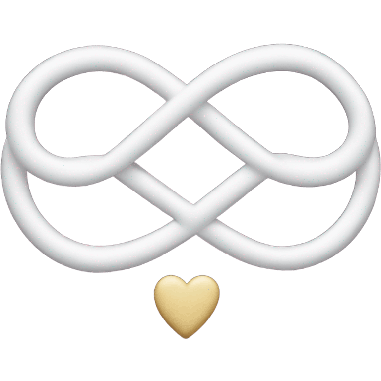 Infinity sign with a white love heart and stars emoji