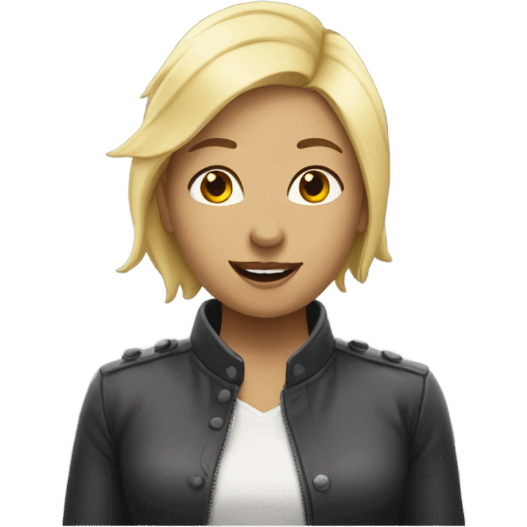 Blonde Lesbian shark  emoji